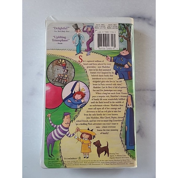 Disney~Madeline Lost in Paris~VHS Movie with Case~1999~Pre-Owned - Picture 6 of 10